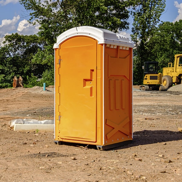 how often are the portable restrooms cleaned and serviced during a rental period in Mason City NE